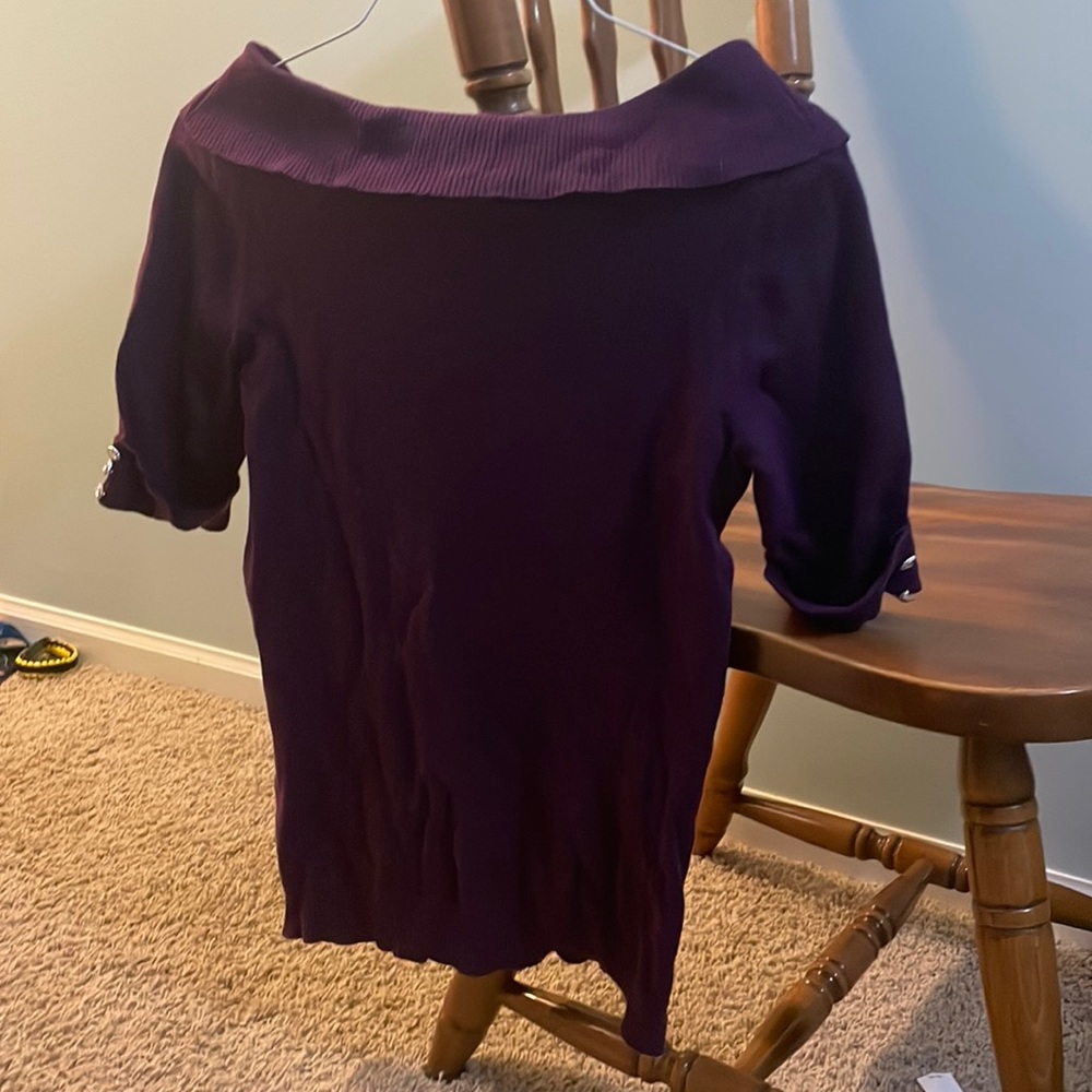 East 5th purple knit sweater